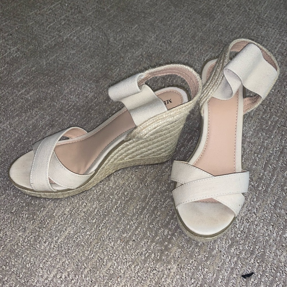 Strappy Nude Wedges